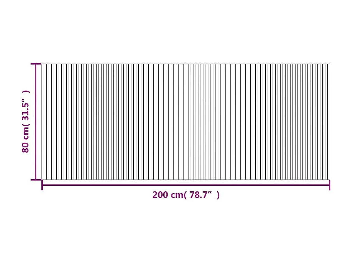 Wakil  Teppich Rechteckig Braun 80x200 cm Bambus