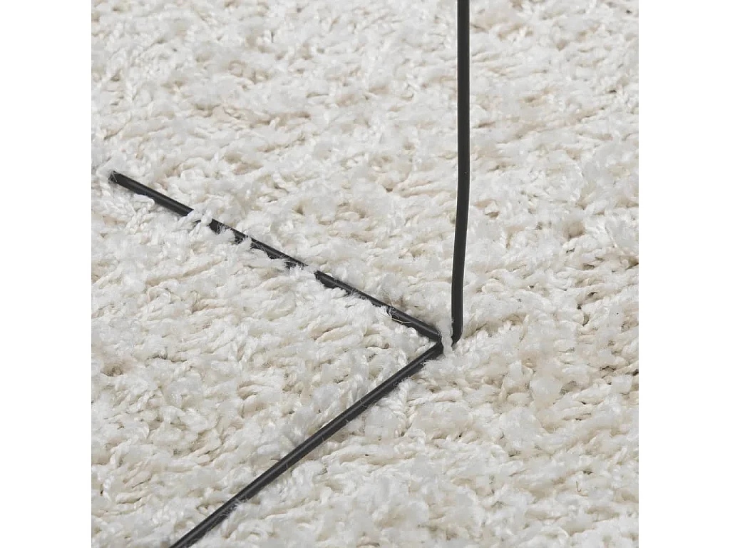 Vito  Tappeto Shaggy PAMPLONA a Pelo Lungo Moderno Crema 80x200 cm