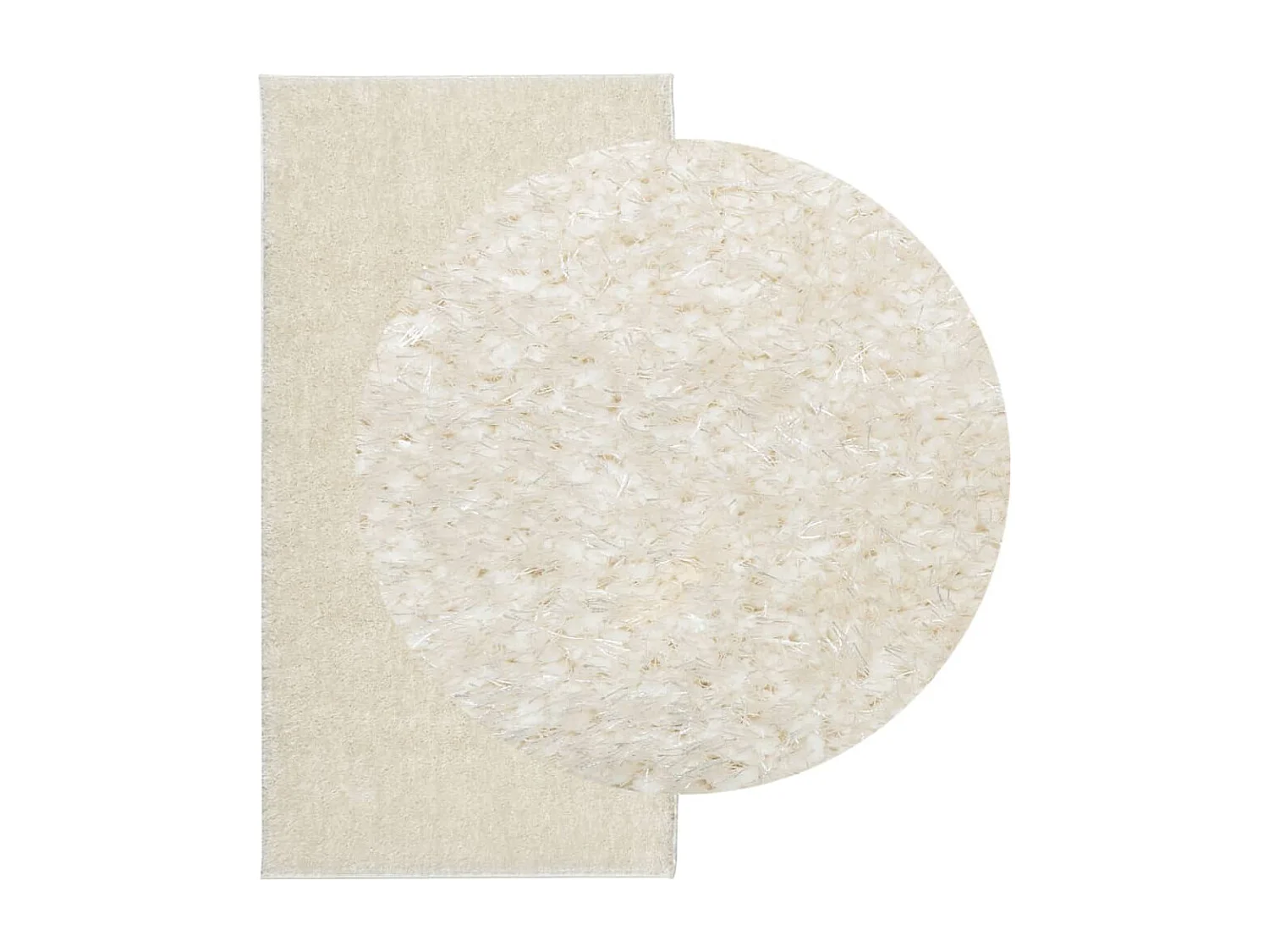 High Point  Tapis ISTAN à poils longs aspect brillant crème 100x200 cm