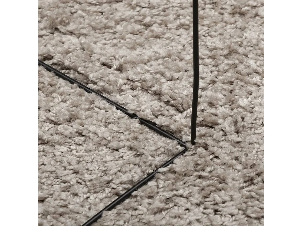 Vito  Tapis shaggy PAMPLONA poils longs moderne beige 140x200 cm