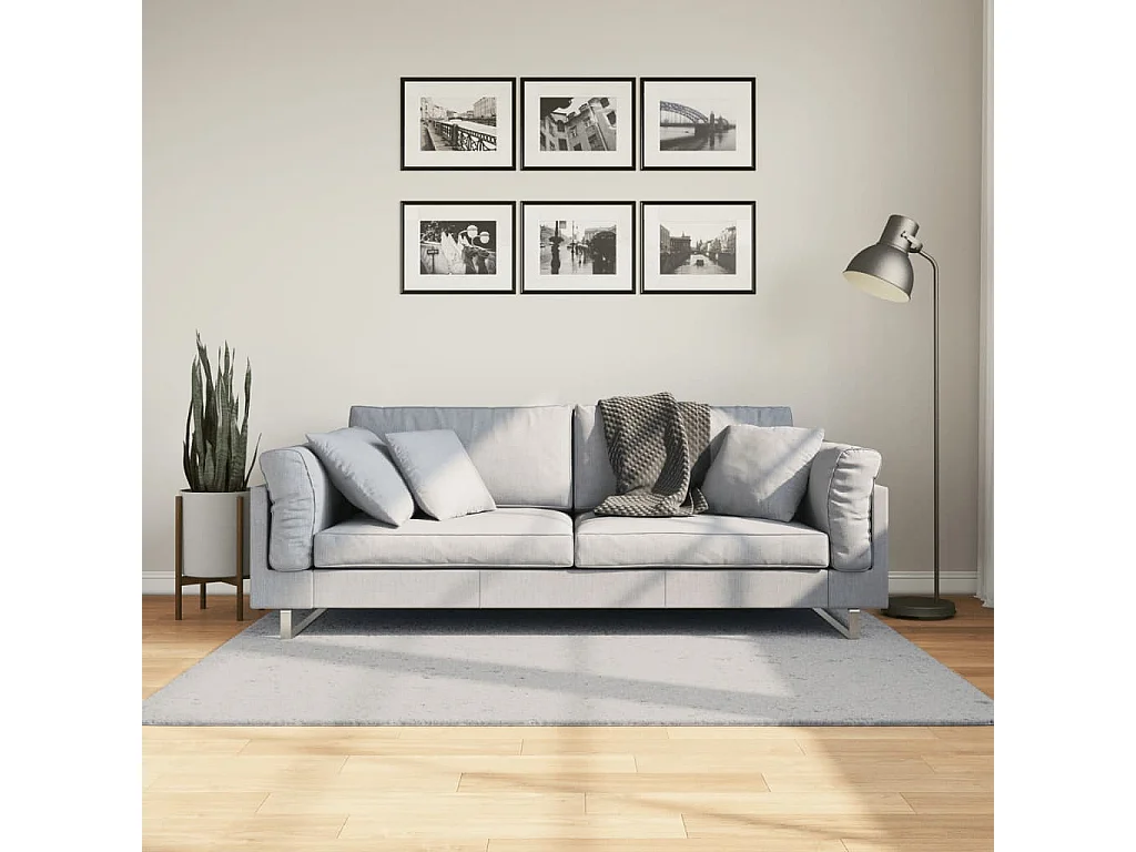 Hester  Tapis HUARTE à poils courts doux et lavable gris 120x170 cm