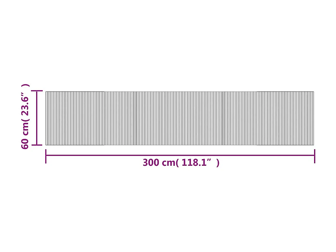 Wakil  Tapis rectangulaire marron 60x300 cm bambou