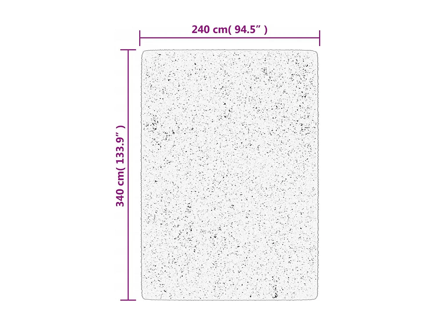 Sinto  Tapis OVIEDO à poils courts crème 240x340 cm