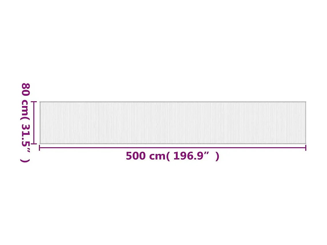 Senad  Vloerkleed rechthoekig 80x500 cm bamboe bruin