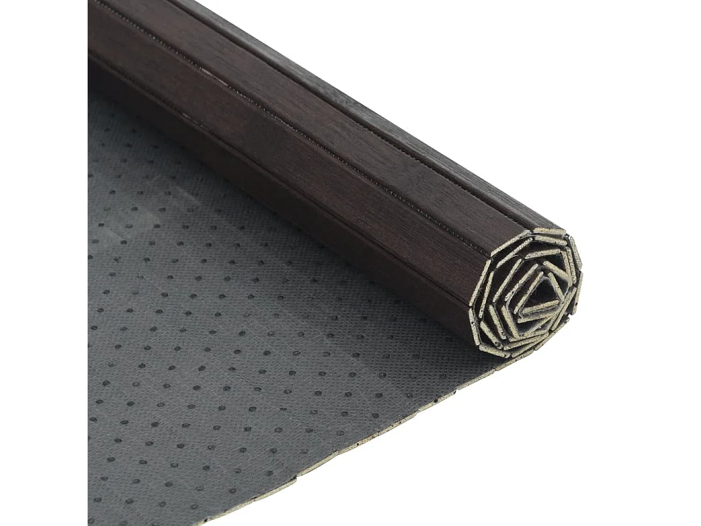 Wakil  Alfombra rectangular bambú marrón oscuro 70x200 cm