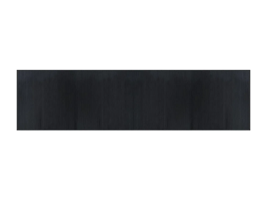 Senad  Tapis rectangulaire noir 100x400 cm bambou
