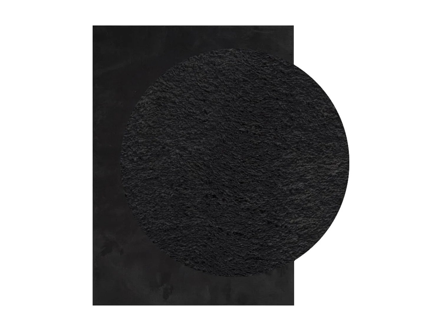 Hester  Alfombra de pelo corto suave lavable HUARTE negro 140x200 cm