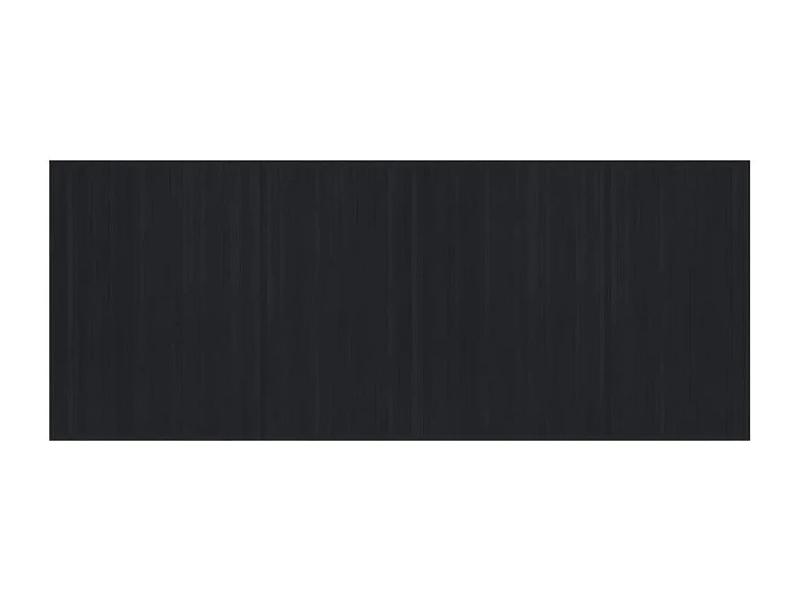 Senad  Tapis rectangulaire noir 80x200 cm bambou