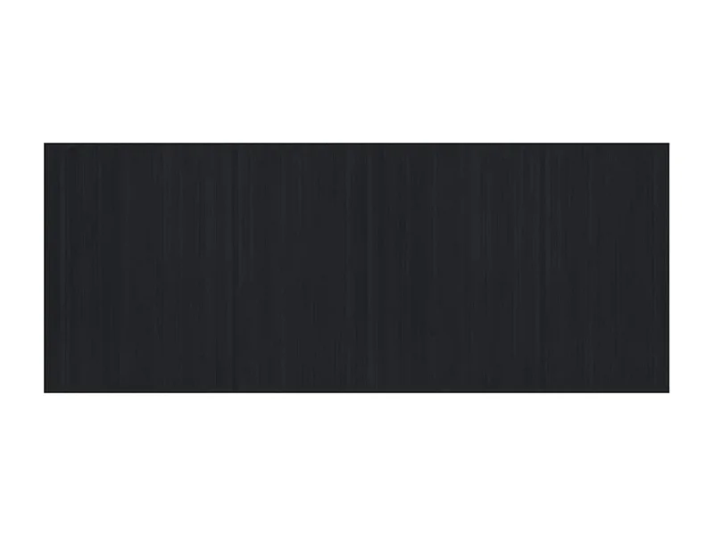 Senad  Tapis rectangulaire noir 80x200 cm bambou