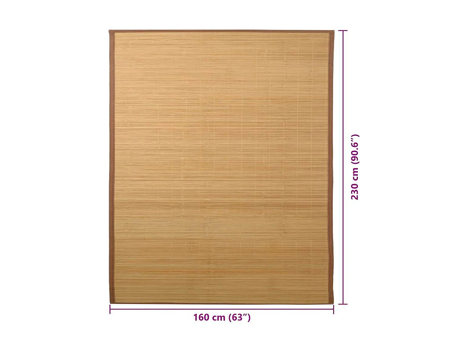 Claire-Emmanuelle-Rose  Tapijt 160x230 cm bamboe bruin