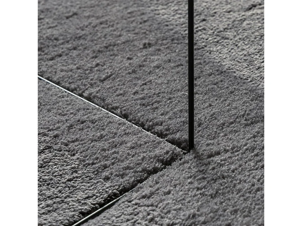 Hester  Tapis HUARTE à poils courts doux lavable anthracite 200x200 cm