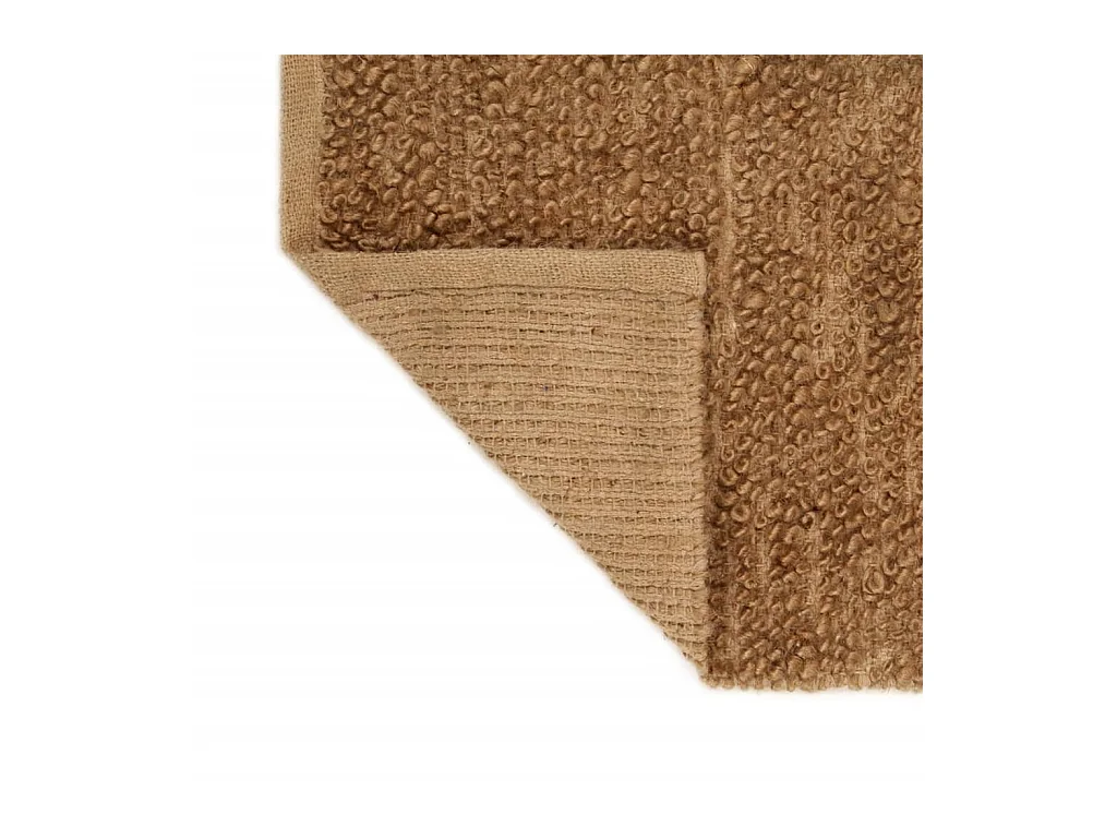 Qarlan  Tapis à poils bouclés fait à la main 160x230 cm Jute et coton