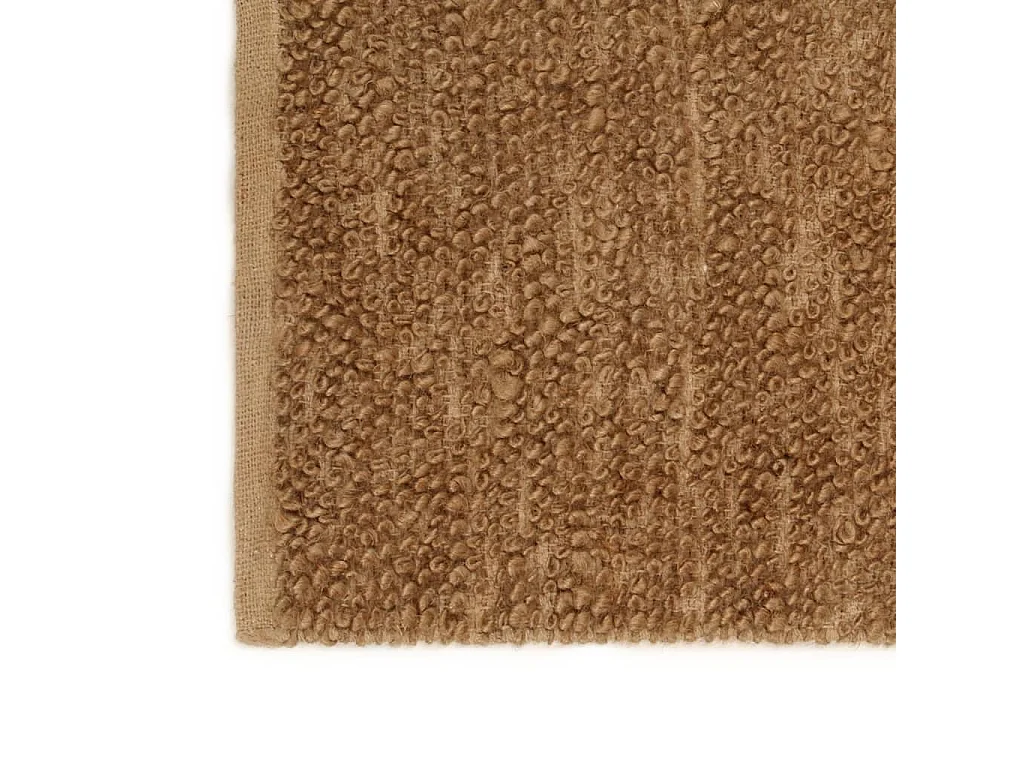Qarlan  Tapis à poils bouclés fait à la main 160x230 cm Jute et coton