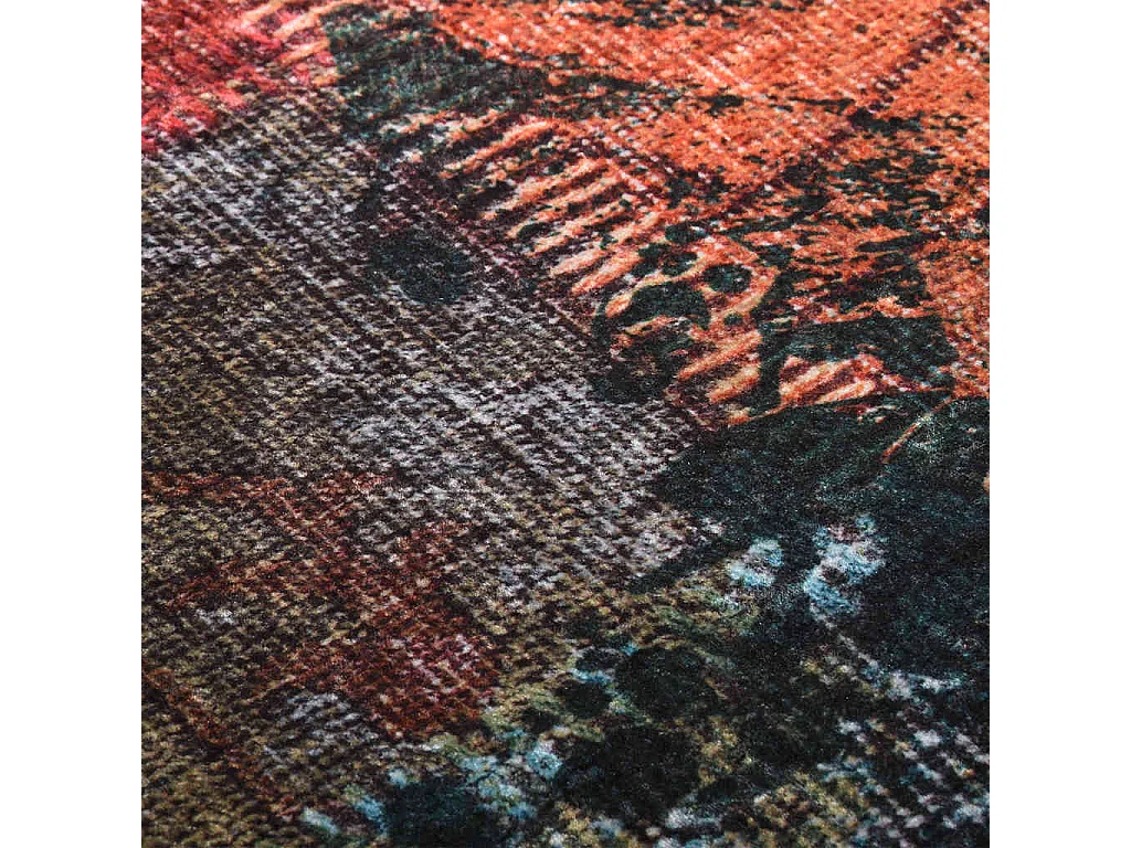Elsje  Tapis lavable patchwork multicolore 120x170 cm antidérapant