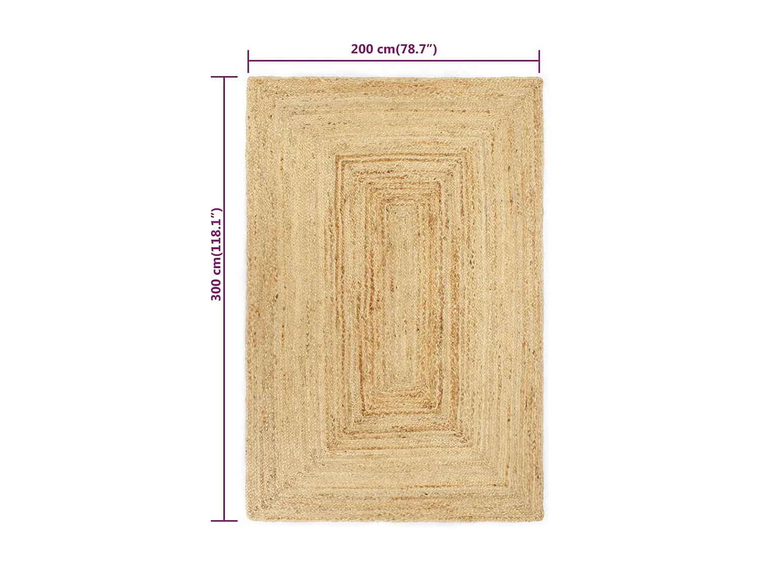 Kylva  Tapis fait à la main Jute 200x300 cm