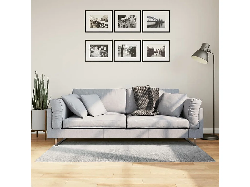 Everlyn  Teppich IZA Kurzflor Skandinavischer Look Grau 80x150 cm