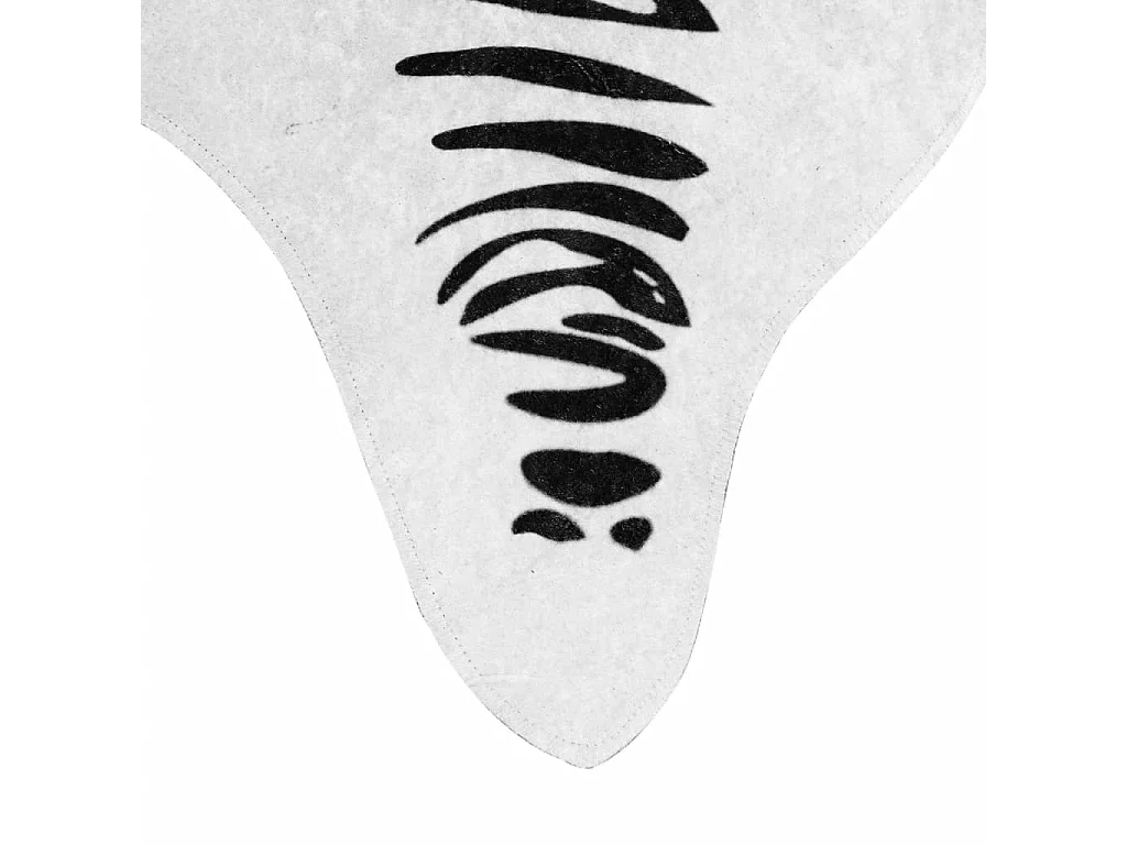 Luut  Vloerkleed zebrapatroon wasbaar anti-slip 120x170 cm zwart wit