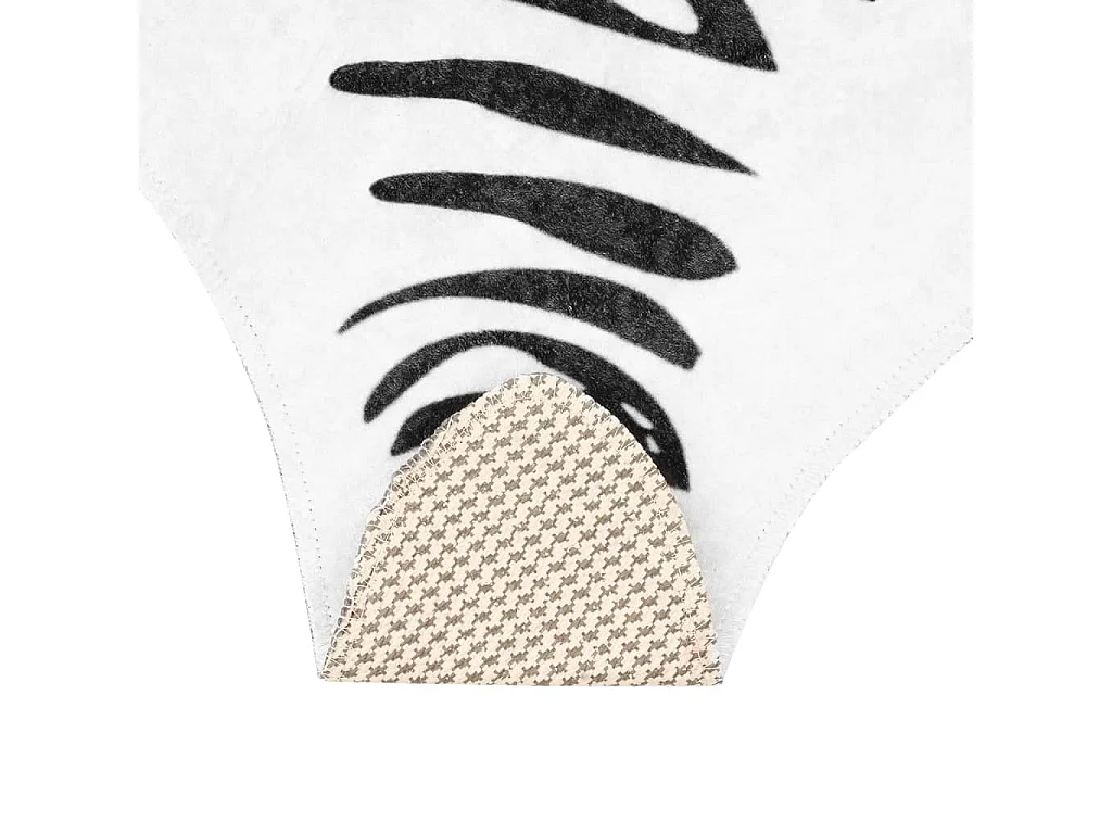 Luut  Vloerkleed zebrapatroon wasbaar anti-slip 120x170 cm zwart wit