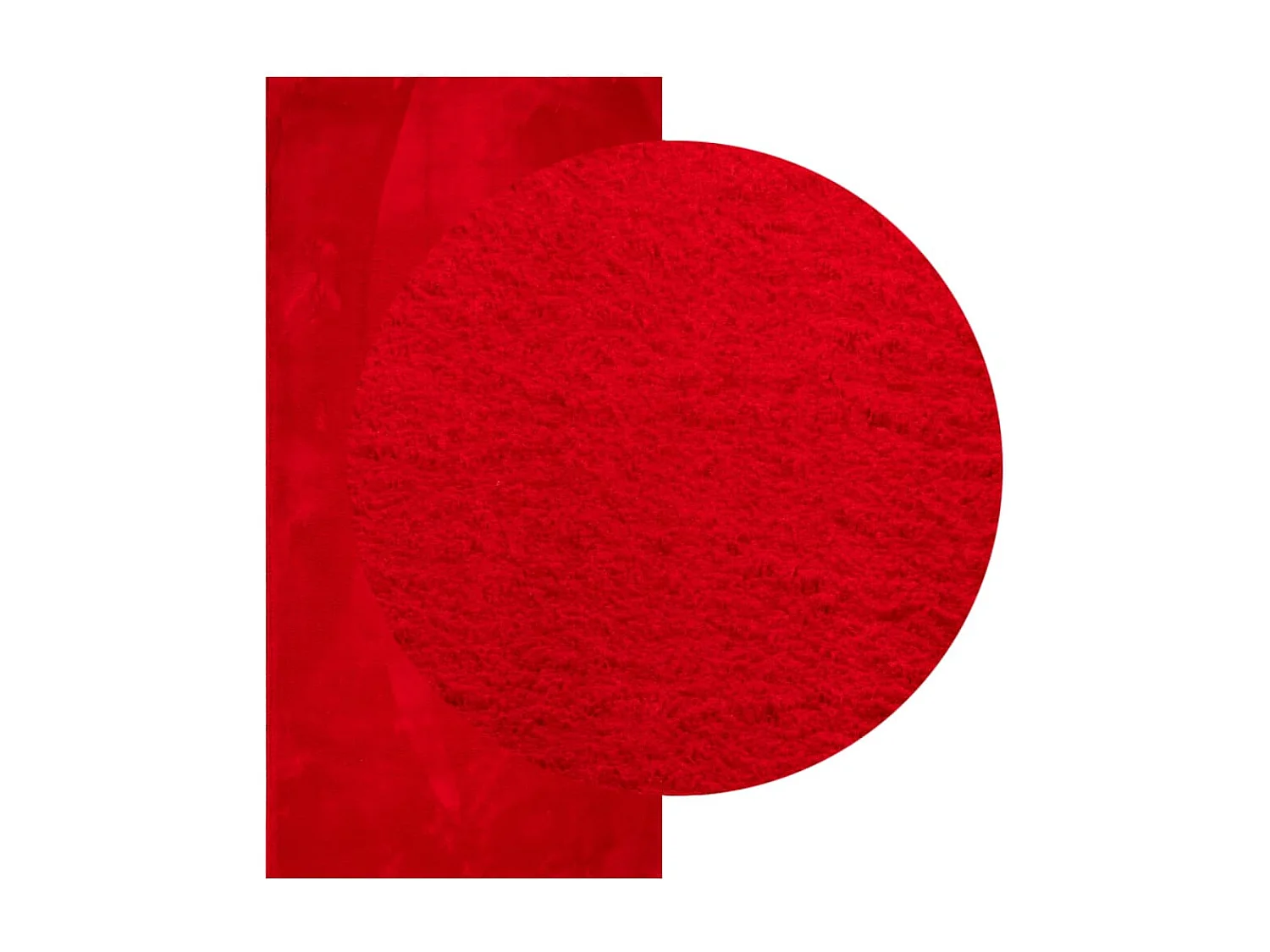 Hester  Vloerkleed HUARTE laagpolig zacht wasbaar 100x200 cm rood