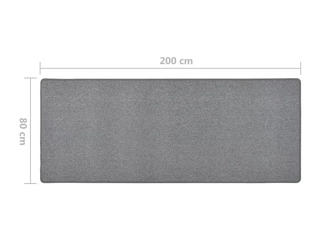 Pelle  Tapis de couloir Gris foncé 80x200 cm