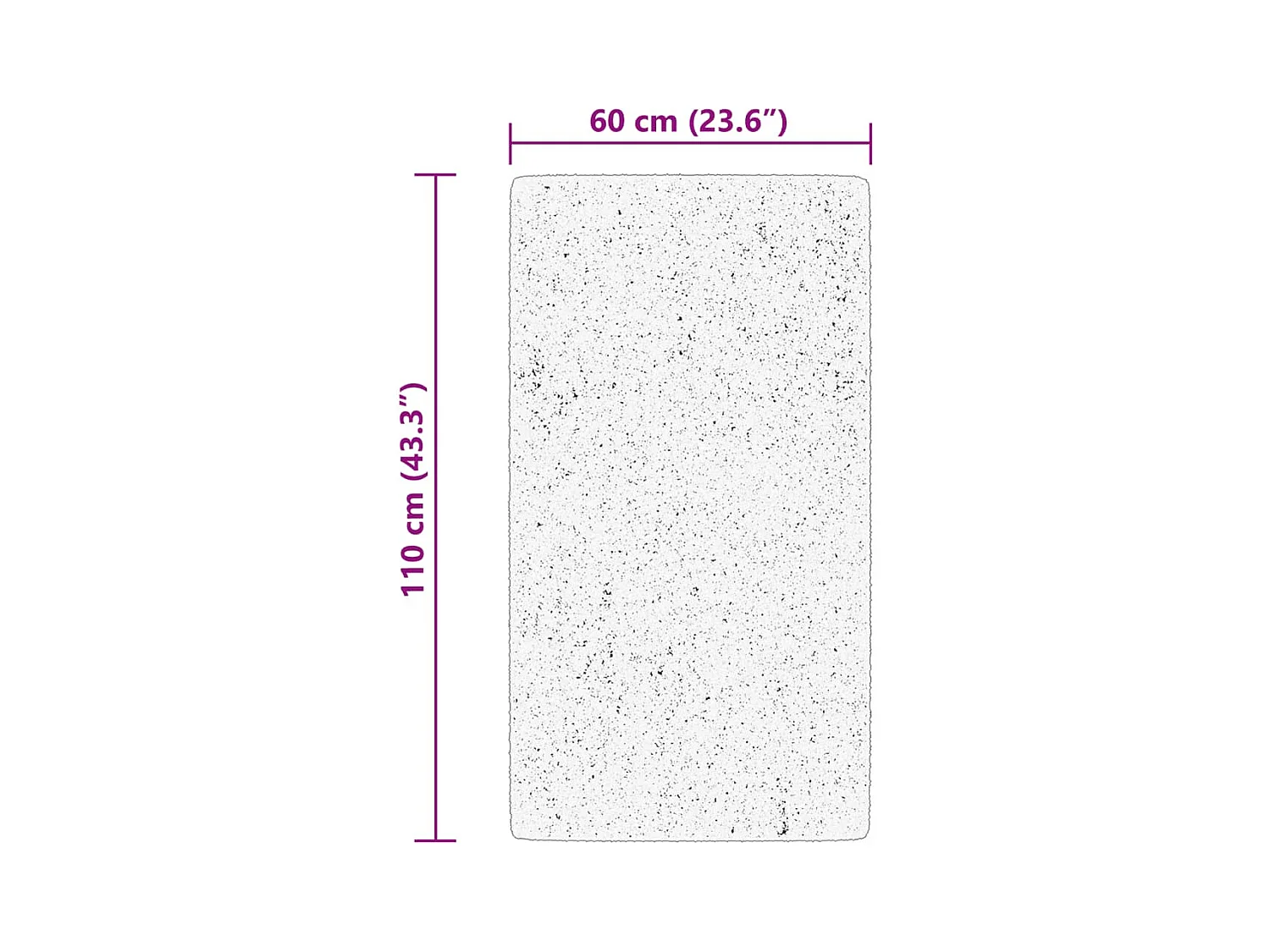 Hester  Teppich HUARTE Kurzflor Weich und Waschbar Schwarz 60x110 cm