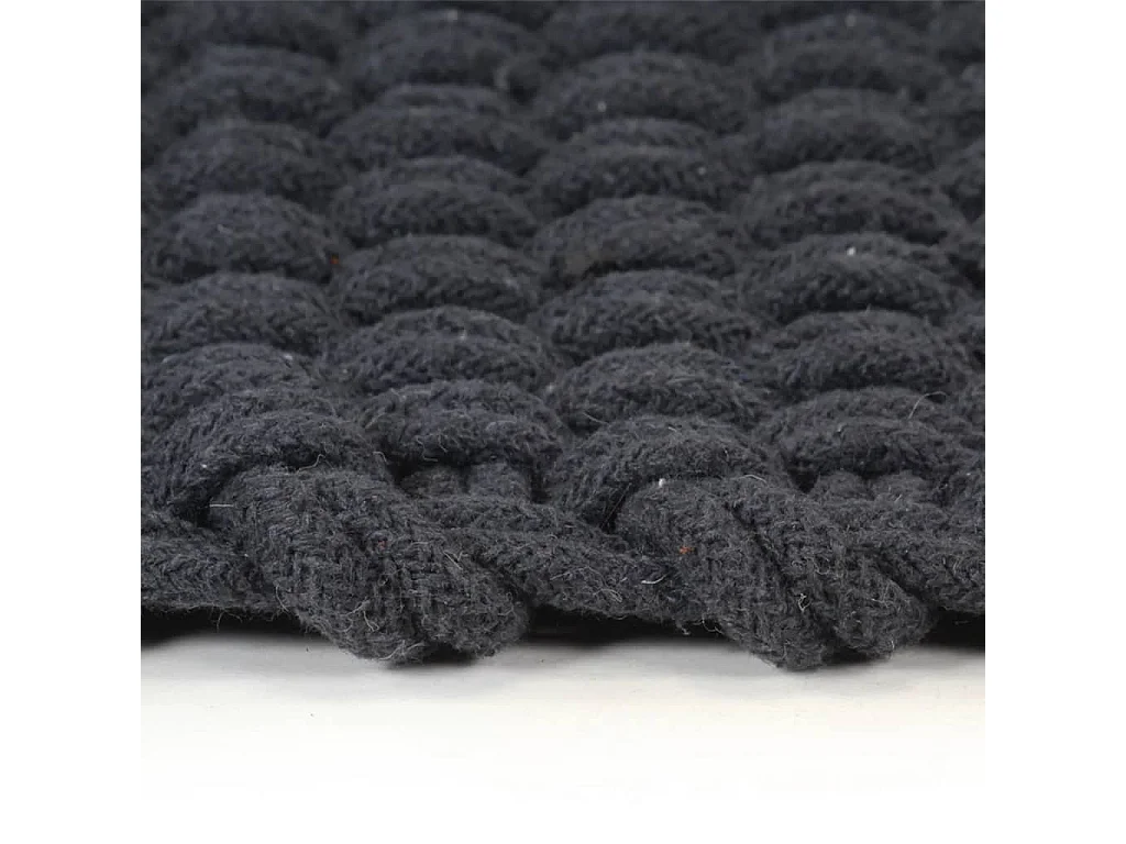 Jochem  Tapis rectangulaire Anthracite 80x160 cm Coton