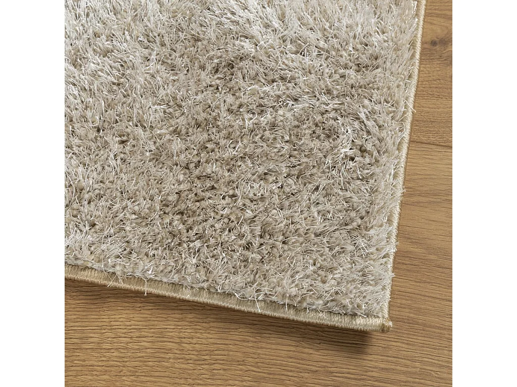 High Point  Tappeto a Pelo Lucido Lungo ISTAN Effetto Beige 140x200 cm