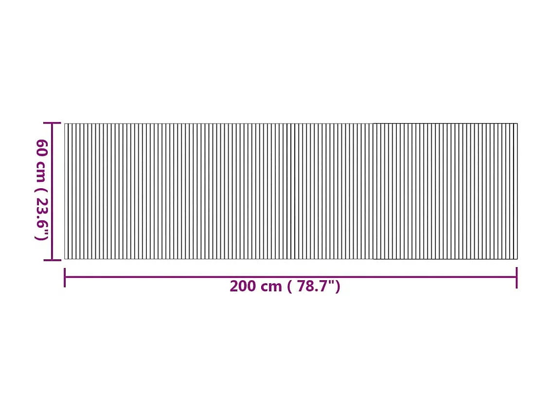 Wakil  Tapis rectangulaire l 60x200 cm bambou