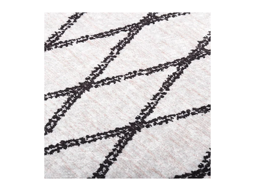 Prolenta Premium -  Tapis lavable antidérapant 80x300 cm Noir et blanc