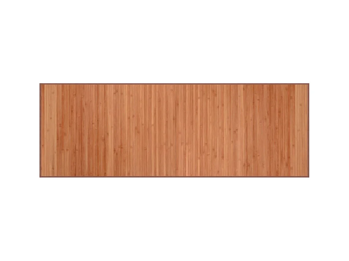 Senad  Tapis rectangulaire marron 70x200 cm bambou