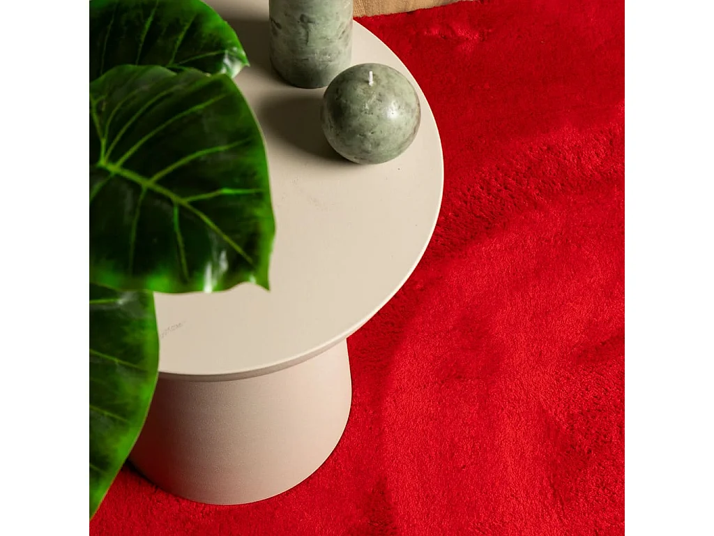 Hester  Tapis HUARTE à poils courts doux et lavable rouge 160x230 cm