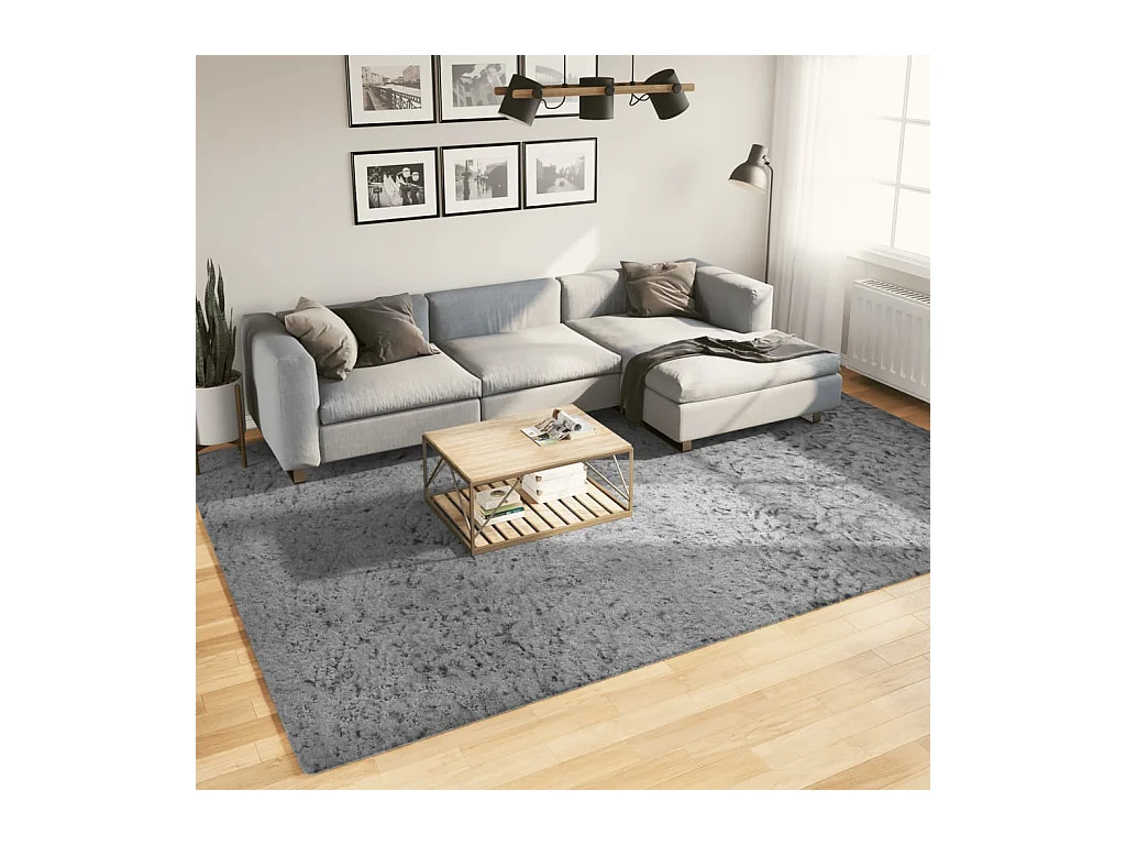 Vito  Vloerkleed PAMPLONA shaggy hoogpolig modern 240x340 cm grijs