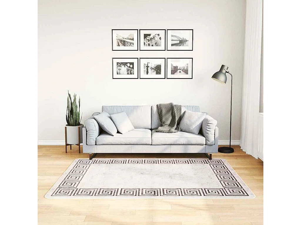 Elsje  Tapis lavable antidérapant 120x180 cm beige clair