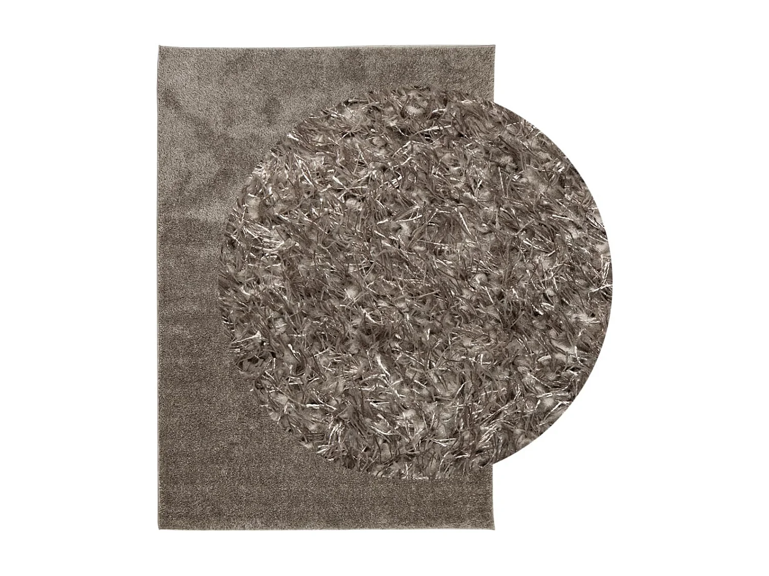 High Point  Teppich ISTAN Hochflor Glänzend Grau 140x200 cm