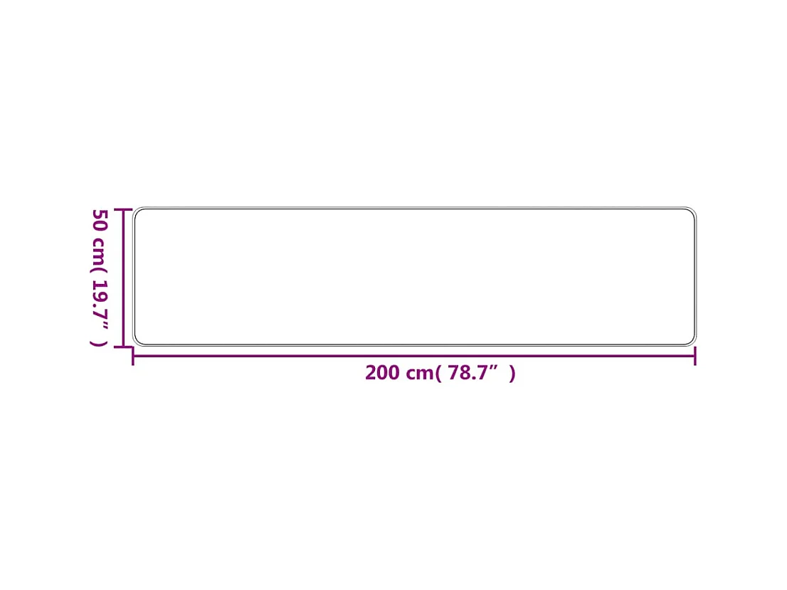 Overijse  Teppichläufer Sisal-Optik Anthrazit 50x200 cm