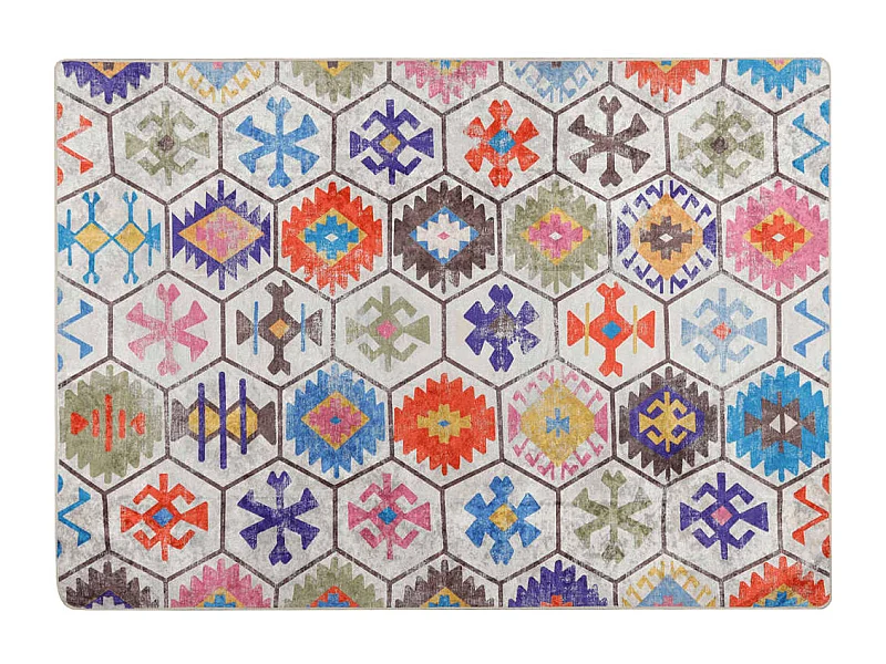 Elsje  Tapis lavable multicolore 80x150 cm antidérapant