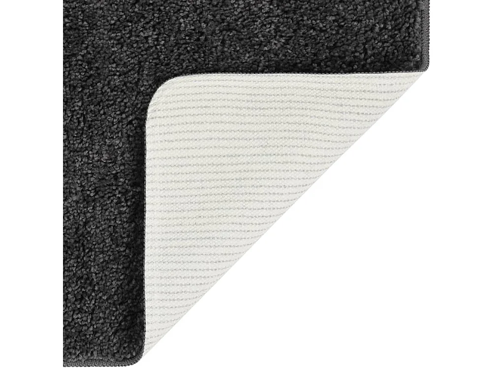 Charleroi  Alfombra peluda antideslizante gris oscuro 160x230 cm