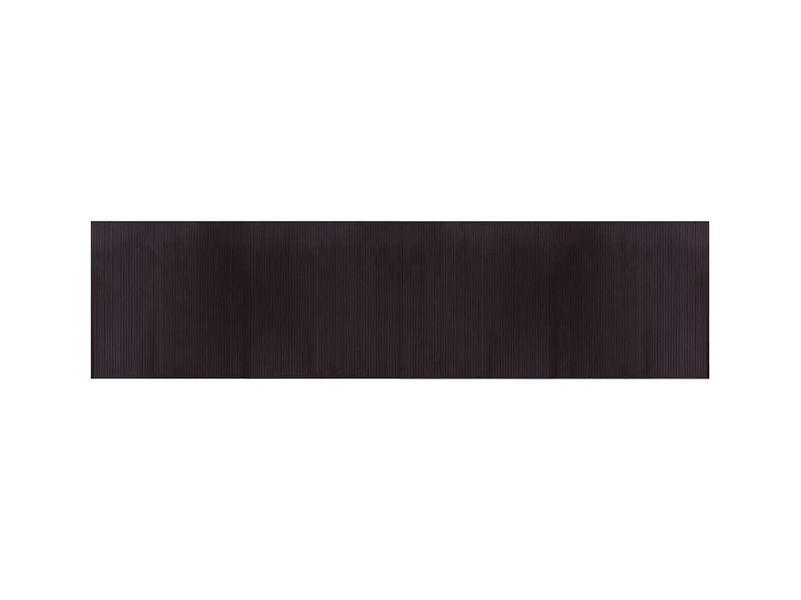 Wakil  Tapis rectangulaire marron foncé 100x400 cm bambou