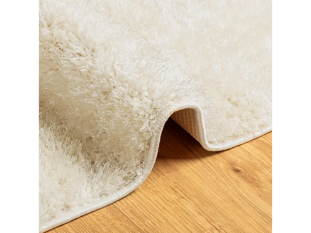 High Point  Tapis ISTAN à poils longs aspect brillant crème 160x230 cm