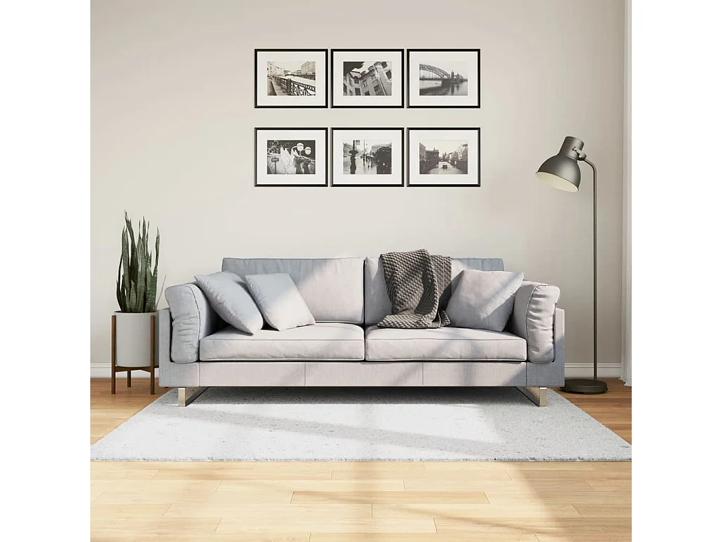 Sinto  Tapis OVIEDO à poils courts gris 120x120 cm