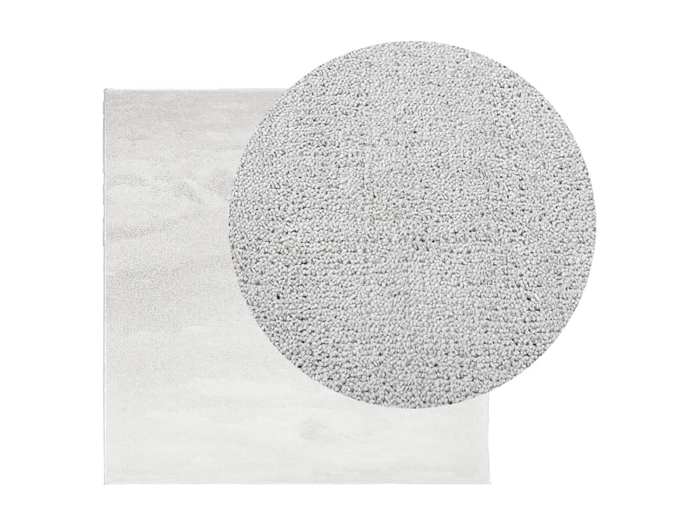 Sinto  Tapis OVIEDO à poils courts gris 120x120 cm