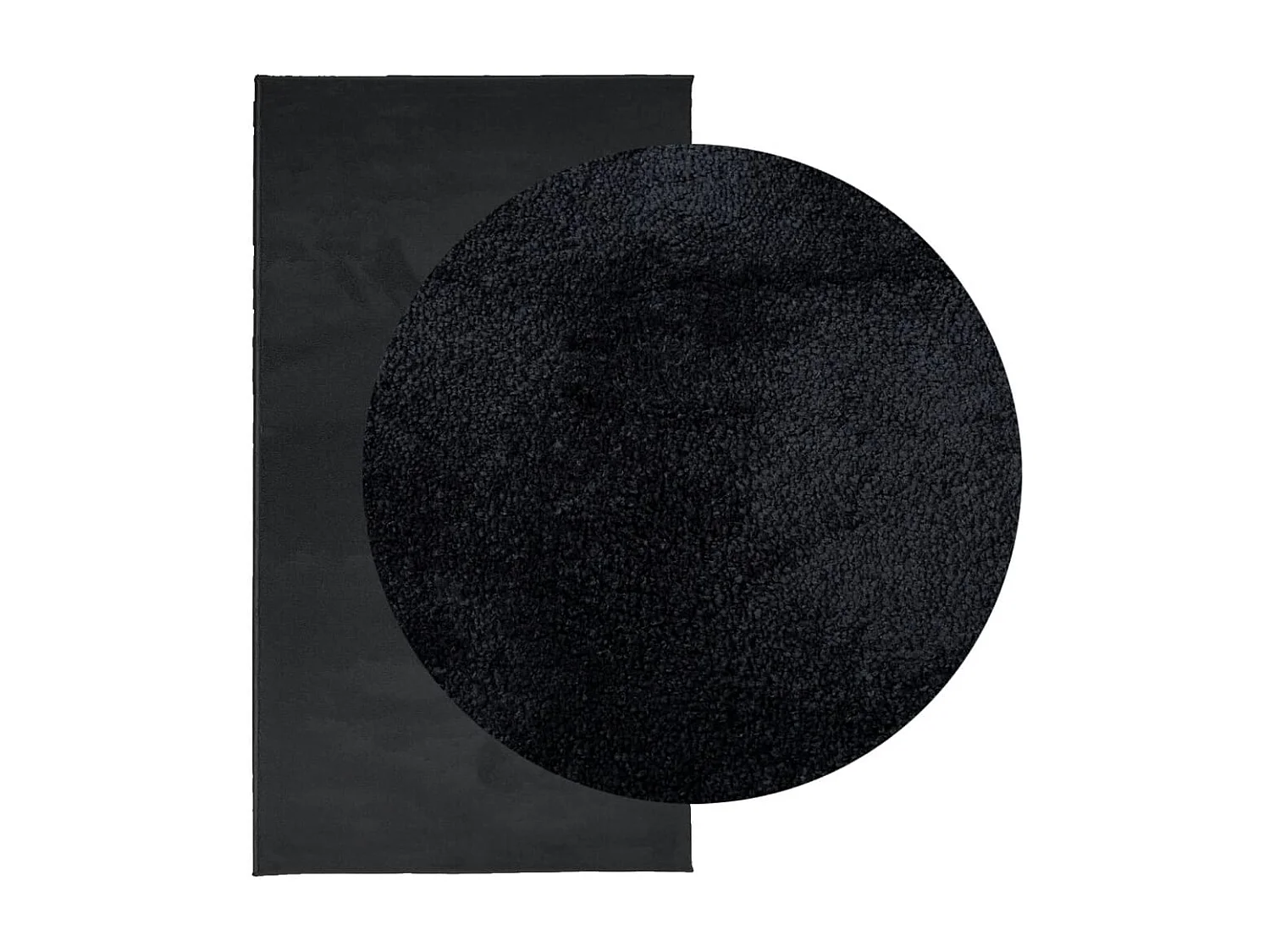 Sinto  Tapis OVIEDO à poils courts noir 60x110 cm