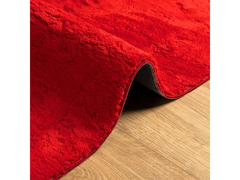 Hester  Tapis HUARTE à poils courts doux et lavable rouge 120x170 cm