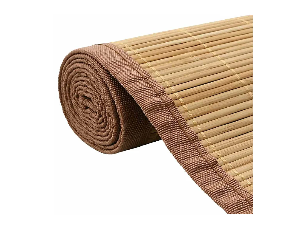 Claire-Emmanuelle-Rose  Teppich Bambus 100 x 160 cm Braun