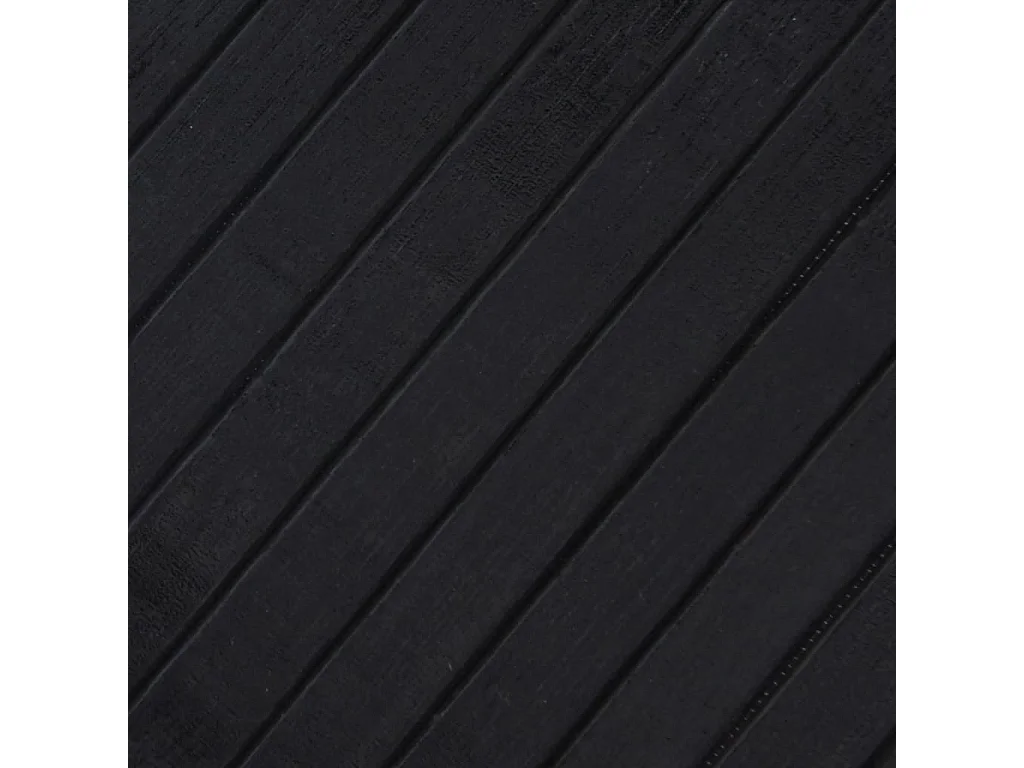 Senad  Tapis rectangulaire noir 70x100 cm bambou
