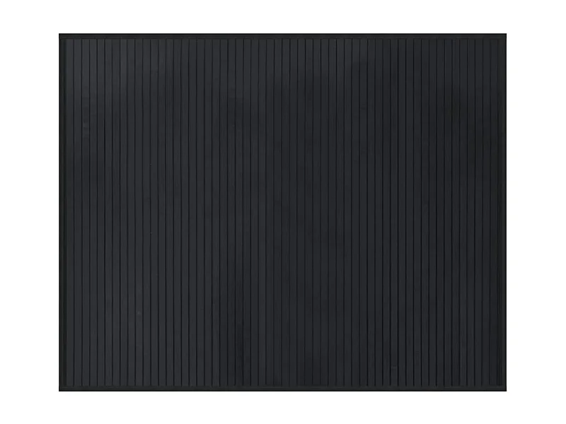 Senad  Tapis rectangulaire noir 80x100 cm bambou