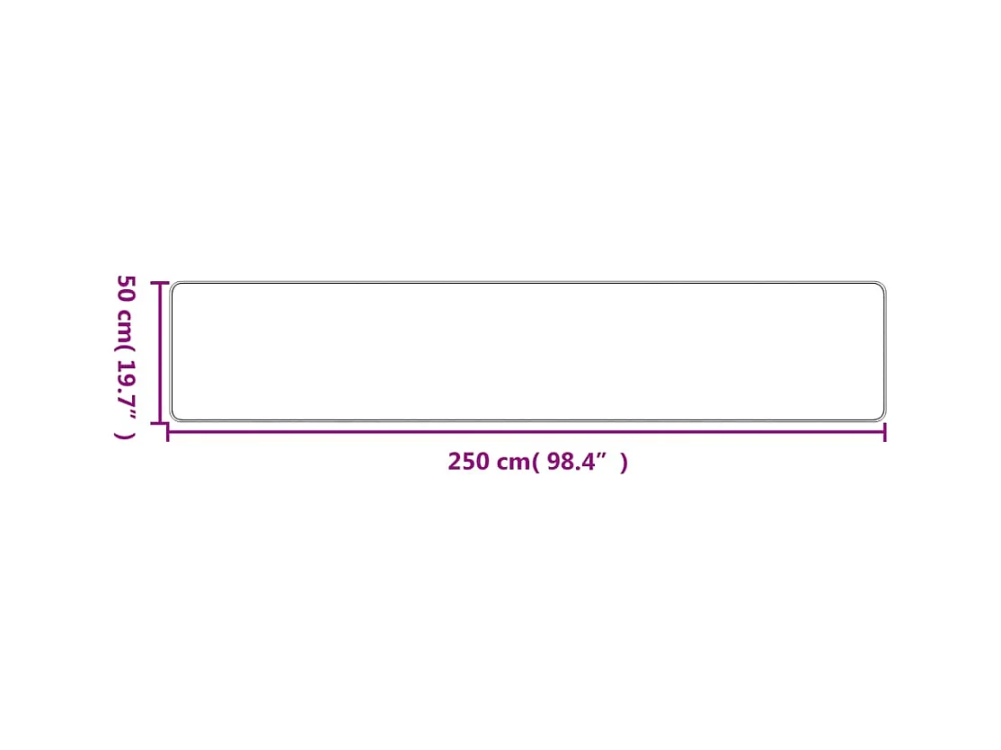 Overijse  Teppichläufer Sisal-Optik Anthrazit 50x250 cm