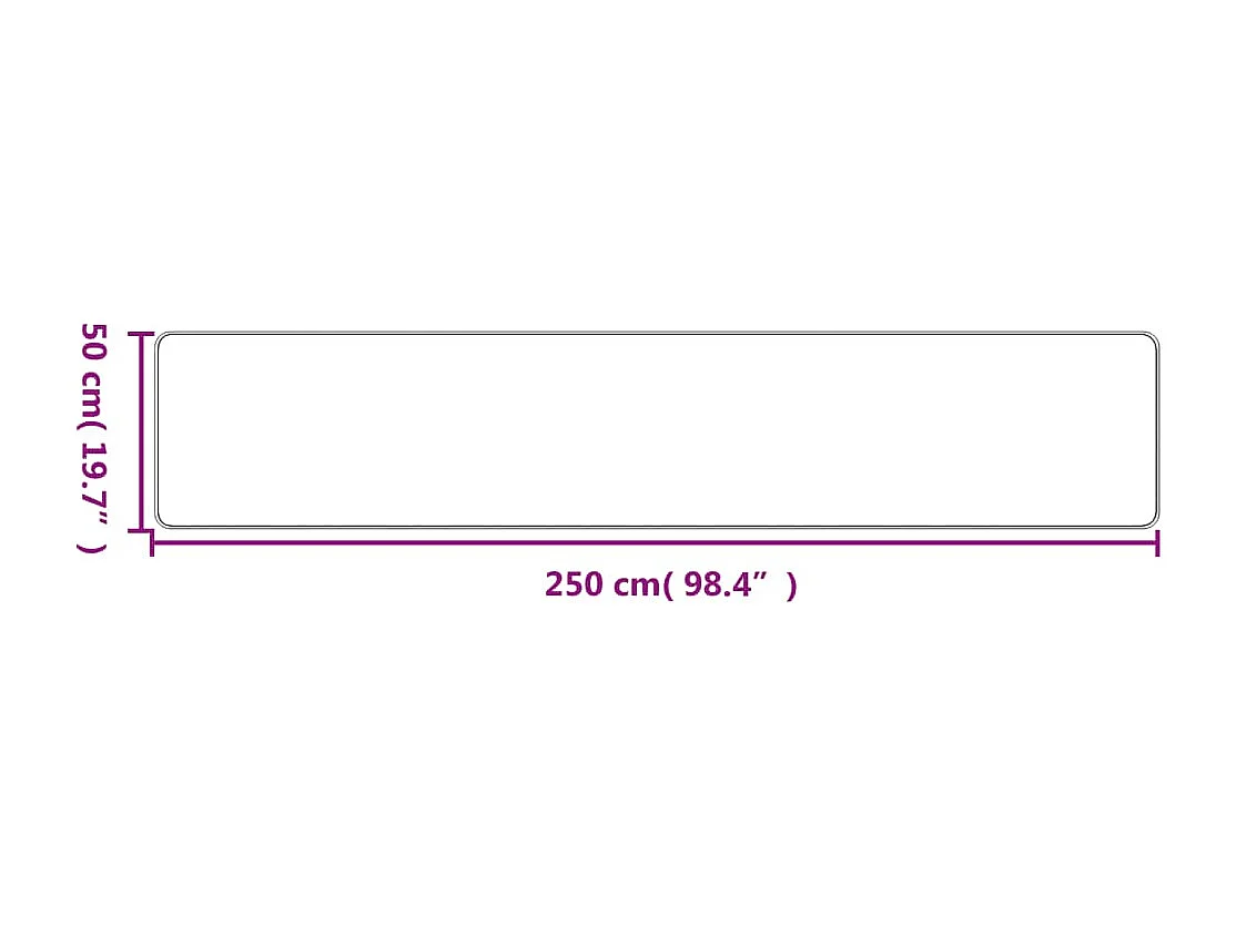 Overijse  Tapijtloper 50x250 cm sisal-look antracietkleurig