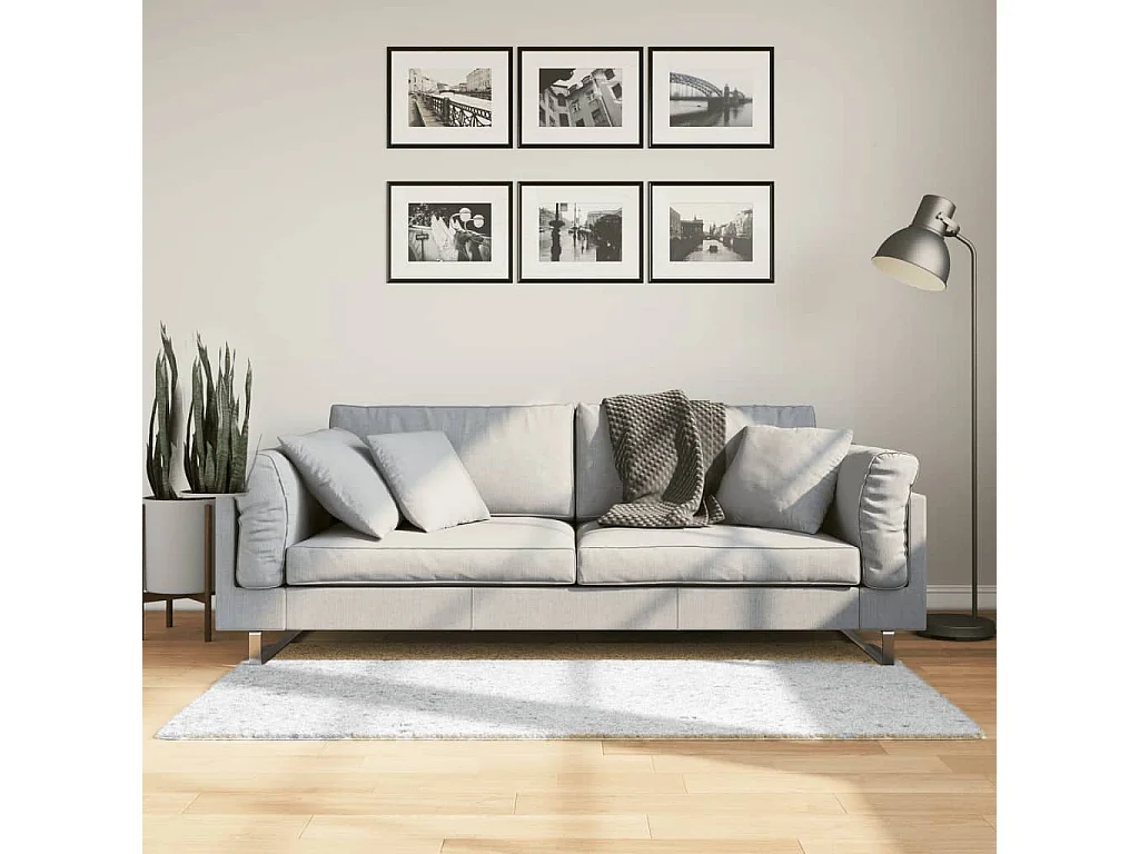 Sinto  Tappeto OVIEDO a Pelo Corto Grigio 80x150 cm