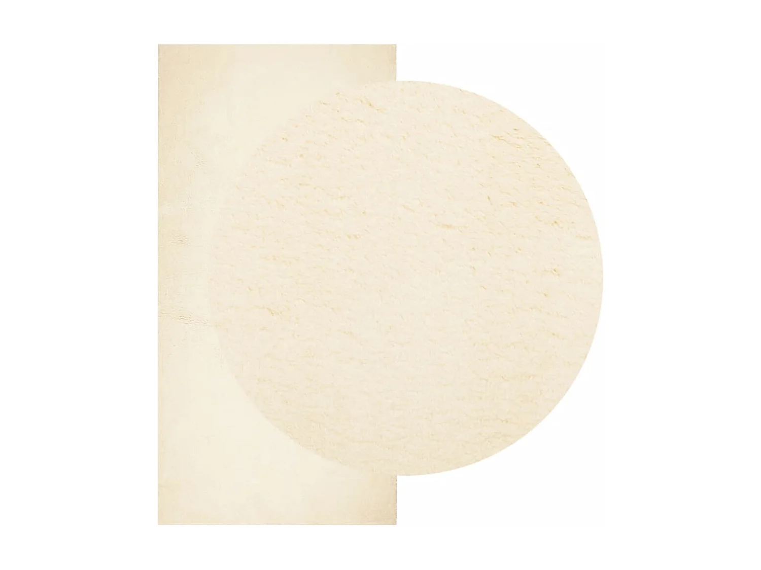 Hester  Tapis HUARTE à poils courts doux et lavable crème 100x200 cm